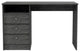 Naples 30-inch Tall Computer Desk with 3 Drawers, Smoky Oak
