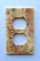 Travertine Switch Wall Plates Covers - Honed (Matte), Scabos, 1 Duplex
