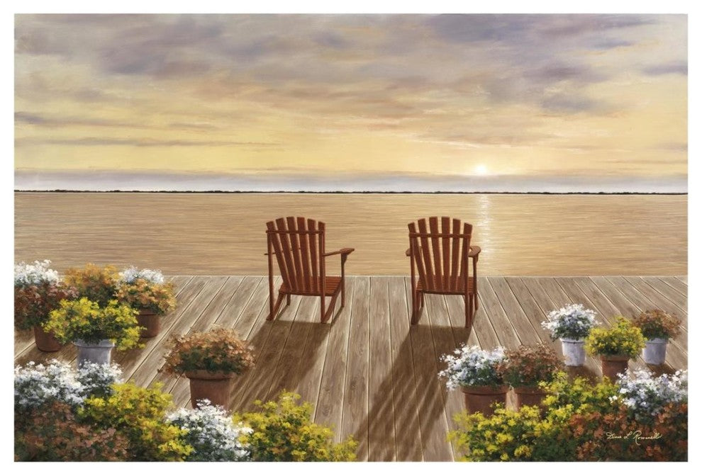 "Evening Deck View" Digital Paper Print by Diane Romanello, 32"x22"