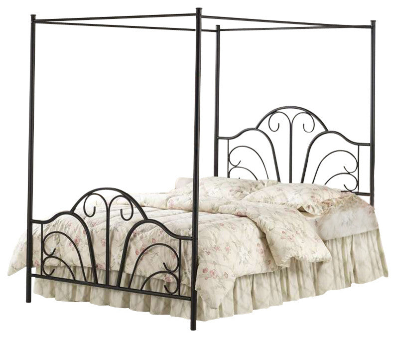 Hillsdale Furniture Dover Bed Set, Queen with Rails, Textured Black