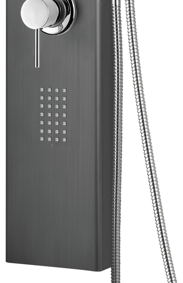 AquaNiche ShowerSpa Panel, 2.5 GPM, Gunmetal Black