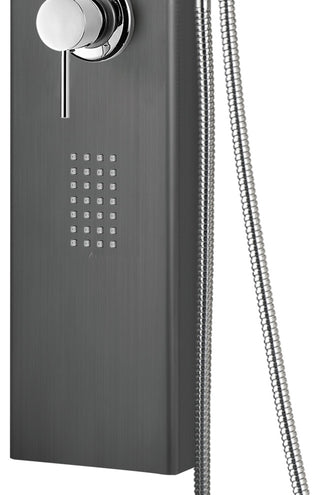 AquaNiche ShowerSpa Panel, 2.5 GPM, Gunmetal Black