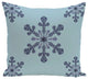 Vail, Decorative Holiday Print Pillow, Light Blue, 26"x26"