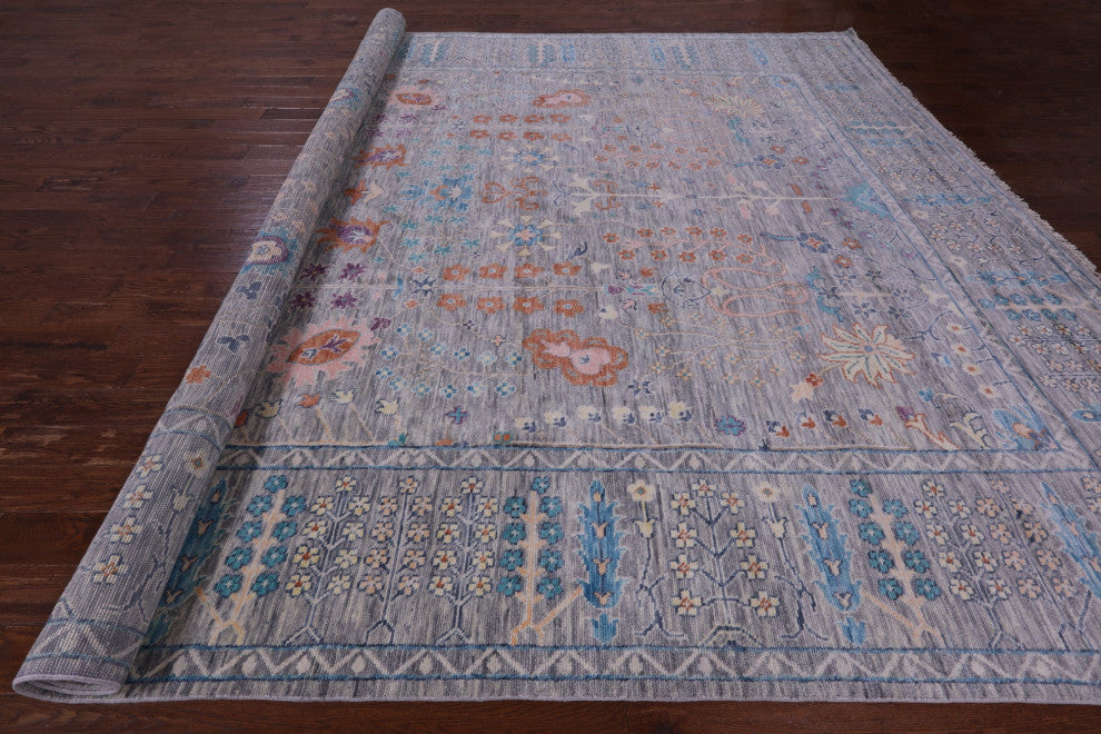 11' 11" X 14' 10" Turkish Oushak Hand-Knotted Wool Rug - Q15621