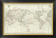 "Mappemonde, 1797"  by Jean-Francois de Galaup La Perouse, 34x23"