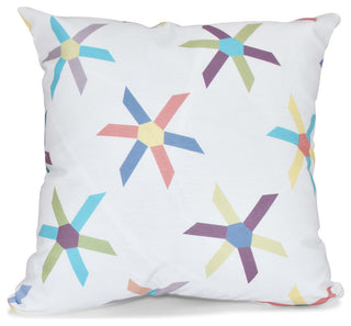 Pinwheel Pop, Geometric Print Pillow, Turquoise, 26"x26"