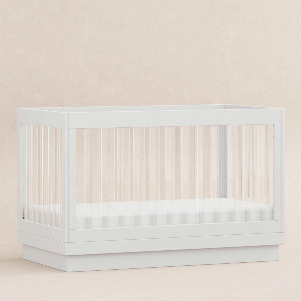 Harlow Acrylic 3-in-1 Convertible Crib With Toddler Bed Conversion Kit