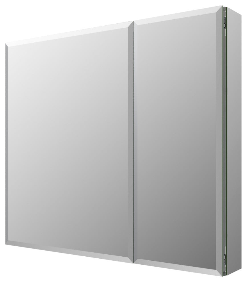 Fresca 30"Wx26"H Bathroom Medicine Cabinet With Mirrors, Beveled Edge