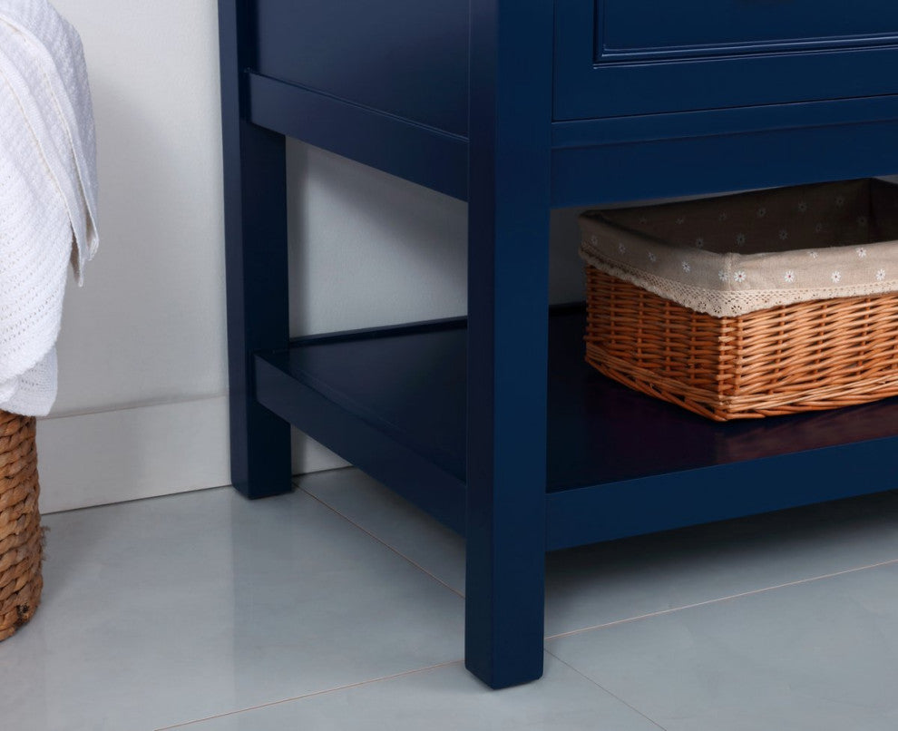 Matilda Single Bathroom Vanity, Blue, 36"
