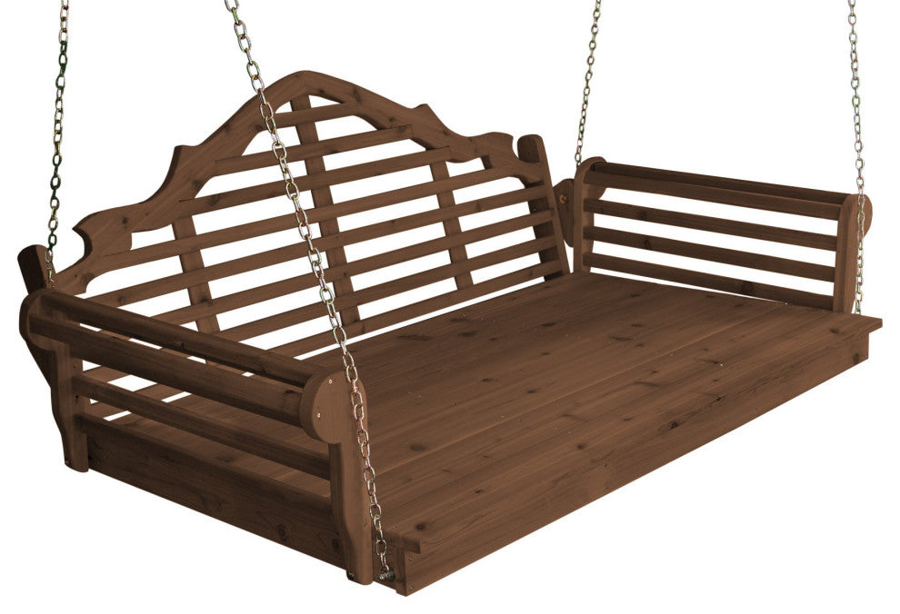 Cedar Marlboro Swingbed, Mushroom Stain, 5 Foot