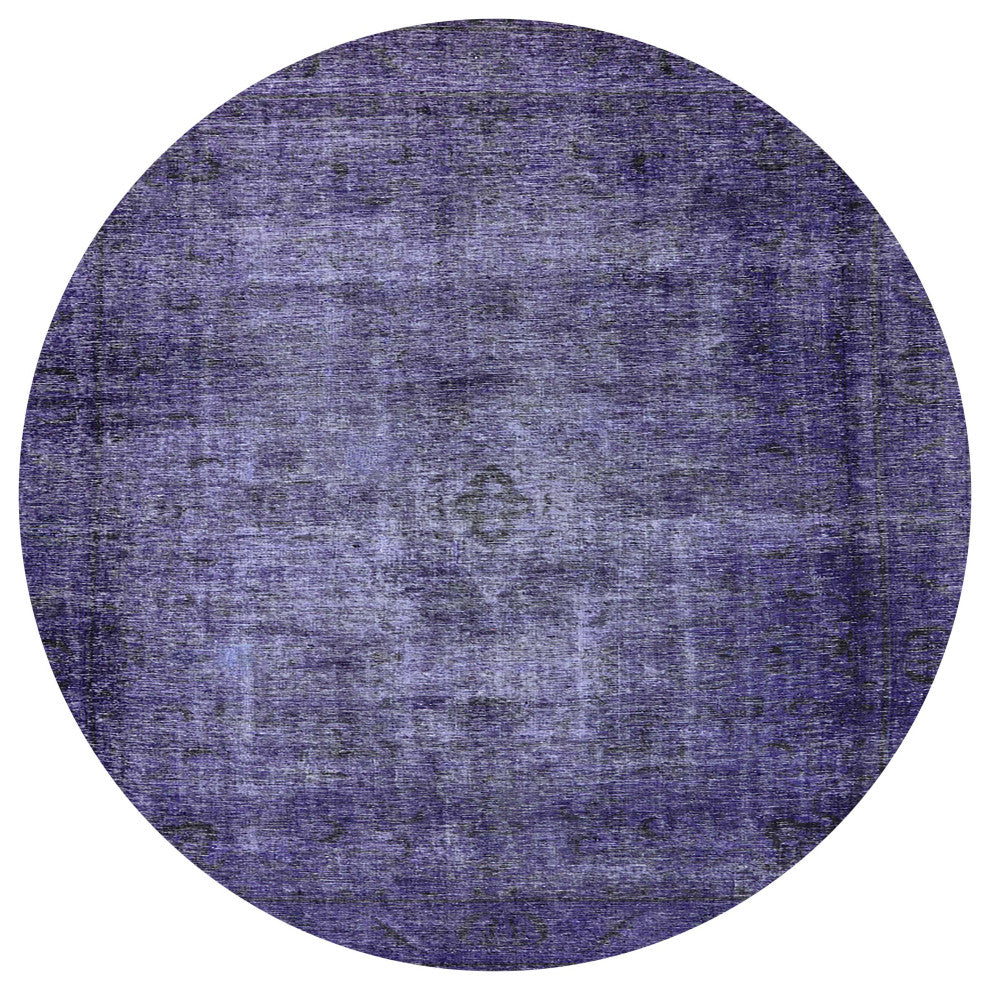 Ahgly Company Indoor Round Mid-Century Modern Area Rugs, 7' Round