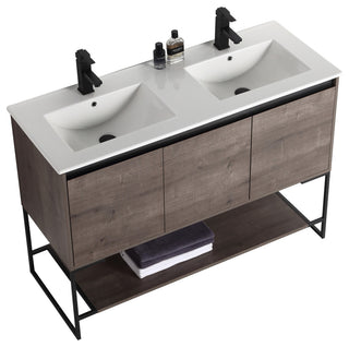 Urbania Vanity Set, Gray, 48", Double Sink