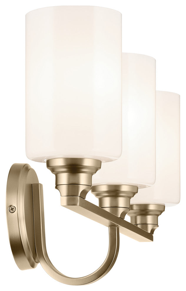 24.25" 3-Light Vanity Light With Opal Glass
