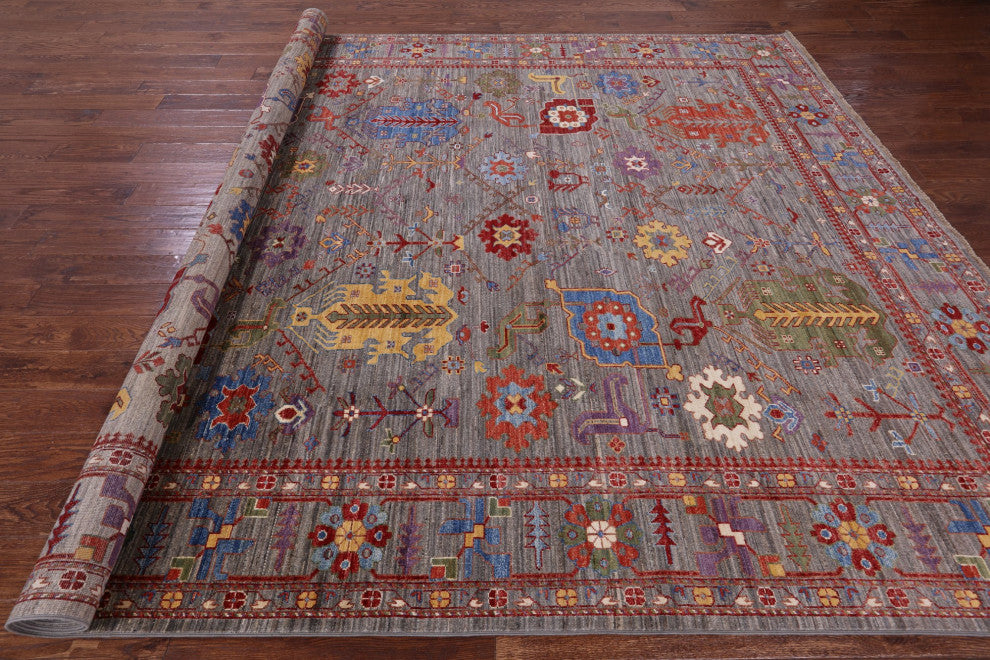 Handmade Persian Fine Serapi Rug 8' 10" X 12' 1" - Q12440