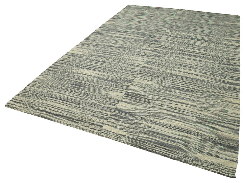 Rug N Carpet - Handmade Turkish 6' 8'' x 10' 5'' Flatweave Wool Kilim Rug
