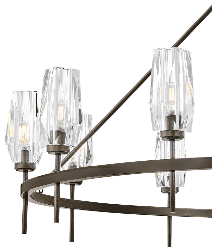 Hinkley Ana Extra Large Single Tier Chandelier, Black Oxide