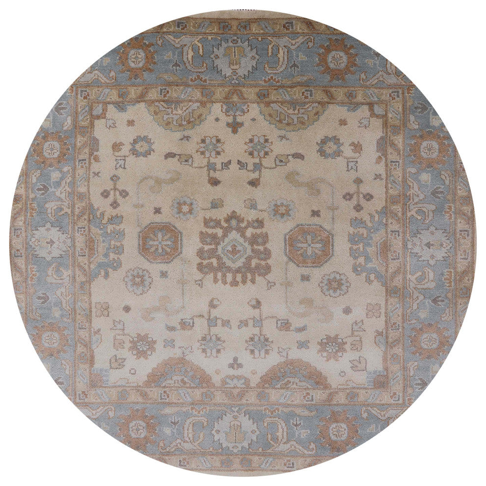 Ahgly Company Indoor Round Mid-Century Modern Area Rugs, 6' Round