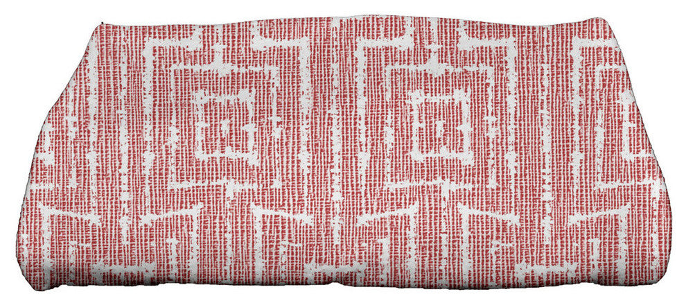 Woven Tiki, Geometric Print Bath Towel, Orange