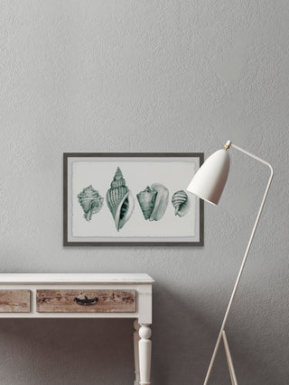 "Four Shells" Framed Painting Print, 18"x12"
