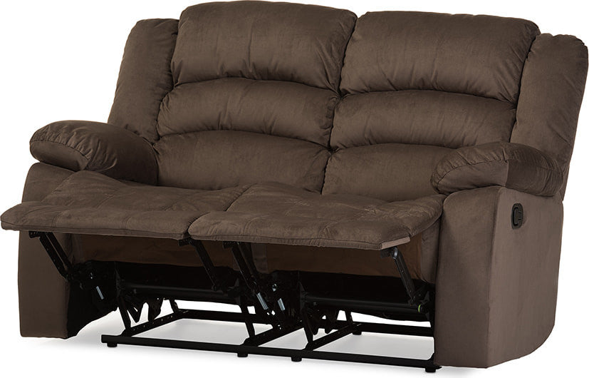 Hollace Taupe Microsuede 2-Seater Recliner