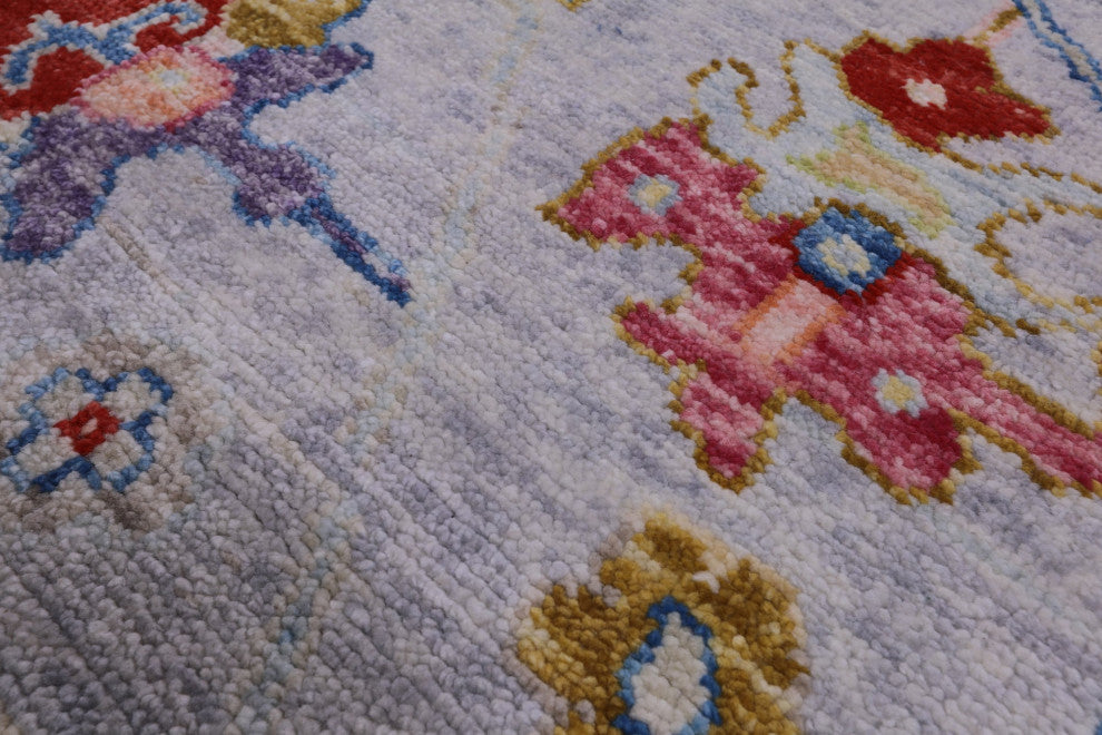 10' 4" X 13' 8" Hand-Knotted Turkish Oushak Rug - Q14773