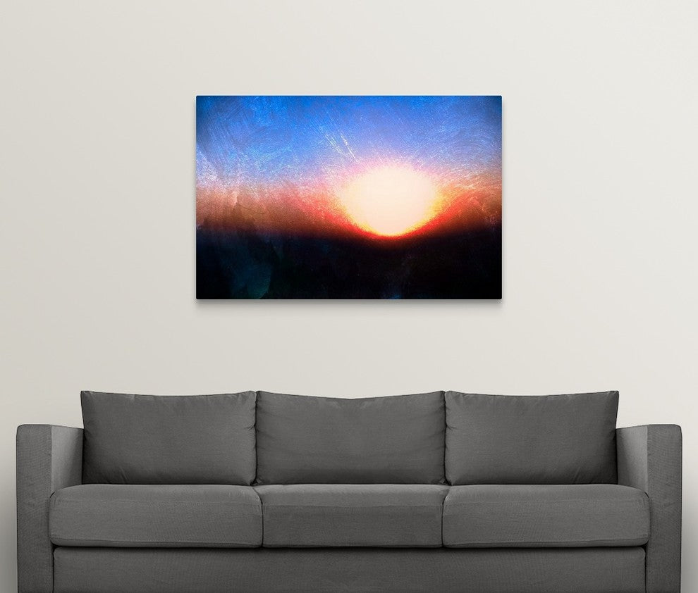 "Prairie Sunset" Wrapped Canvas Art Print, 48"x32"x1.5"