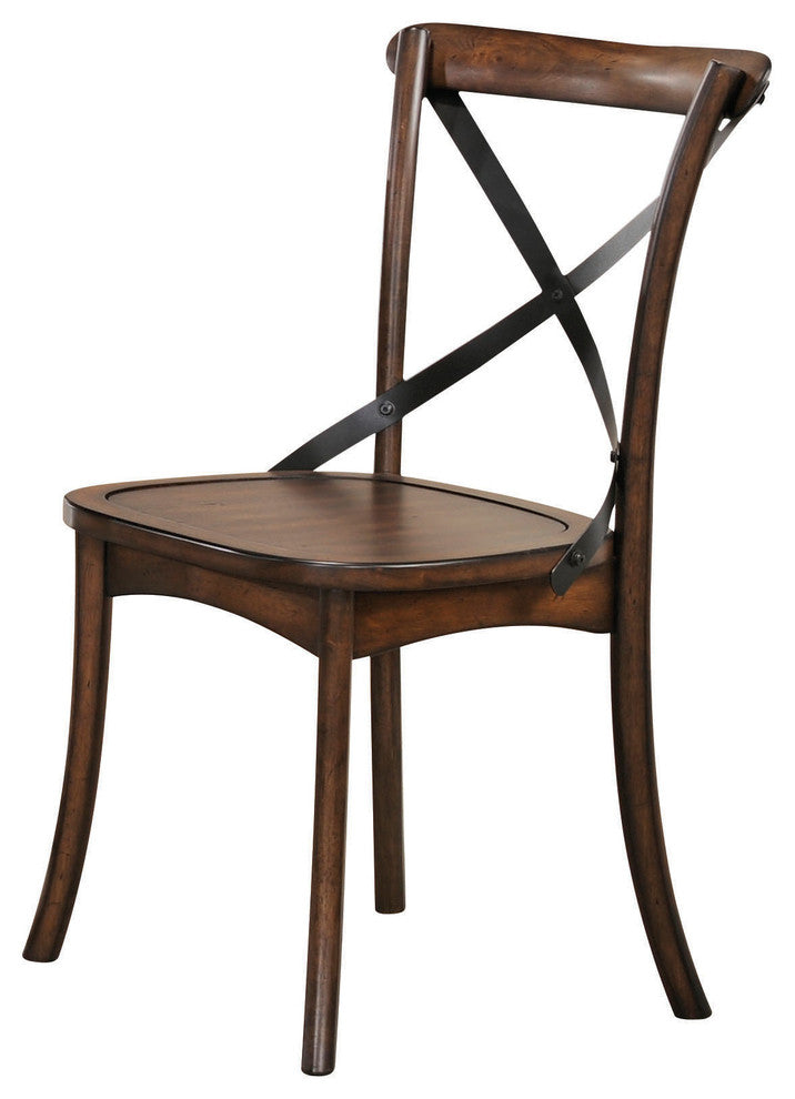 Acme Kaelyn Side Chairs, Dark Oak and Black, Set of 2