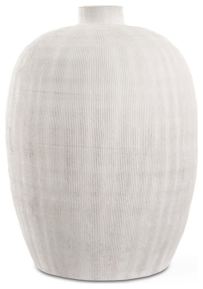 Uttermost 18104 Floreana 14" Tall Ceramic Vase - White
