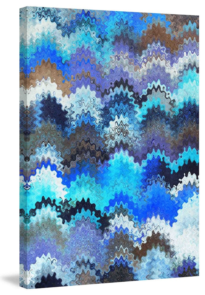 "Wavy Blends II v2" Painting Print on Canvas by Irena Orlov