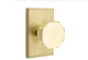 Emtek Privacy Handle Set Rectangle Rosette Octagon Knob, Satin Brass