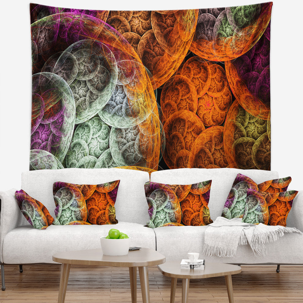 Multi Color Dramatic Clouds Abstract Wall Tapestry, 60"x50"