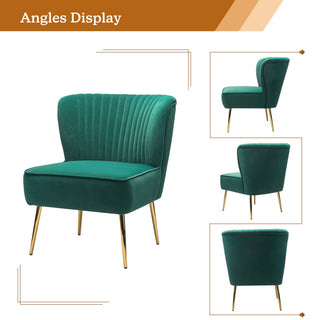 Velvet Accent Dining Chair, Green