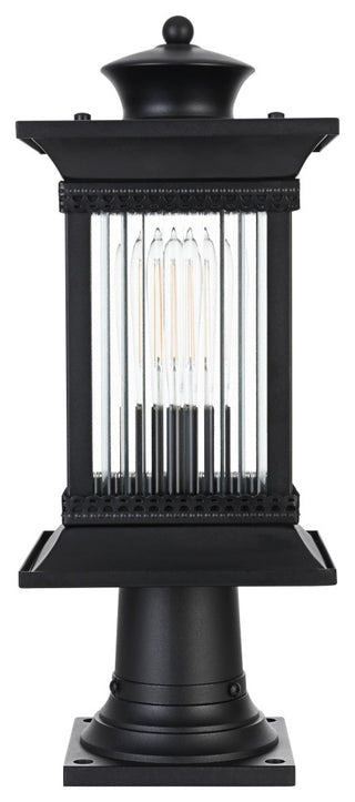 Home Living 7.5" Outdoor Post Light, Black
