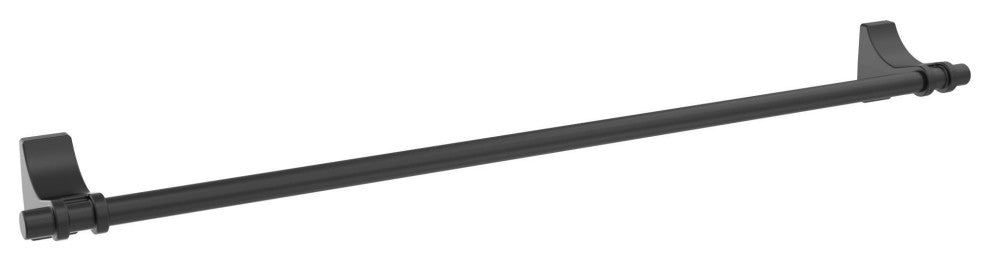 Amerock Davenport Transitional Towel Bar, Matte Black, 24" Center-to-Center