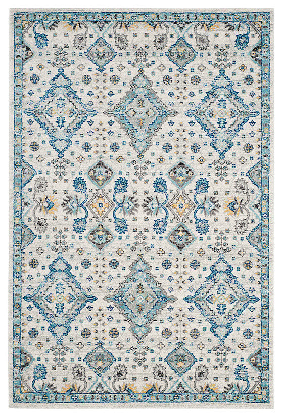 Safavieh Evoke Evk224C Rug, Ivory/Light Blue, 5'1" X 7'6"
