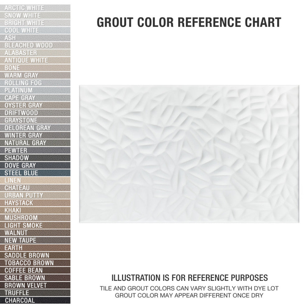 More Petal Matte White Ceramic Wall Tile