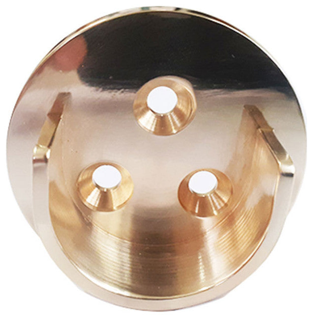 Heavy Duty Open Flange With Invisible Screws - 2 Flanges, Polished Brass Un-Lacq