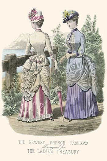 Newest French Fashions - 1884 - Gallery Wrapped Canvas Art 28" x 42"