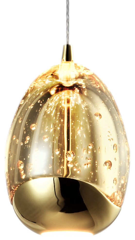 Venezia 3.5" ETL Certified Integrated LED Pendant Lighting Fixture, Gold