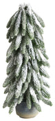 21" Flocked Artificial Christmas Tree, Decorative Planter