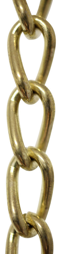 RCH Hardware Steel Twist Clock Chain, Various Finishes, Polished Brass, U15