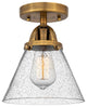 Large Cone Semi-Flush Mount, Brushed Brass, Seedy, Seedy