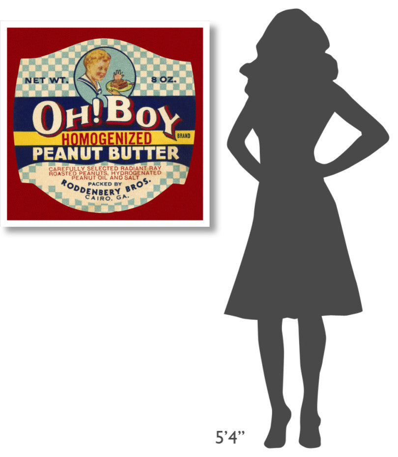 "Oh! Boy Homogenized Peanut Butter" Digital Paper Print by Retrolabel, 32"x31"