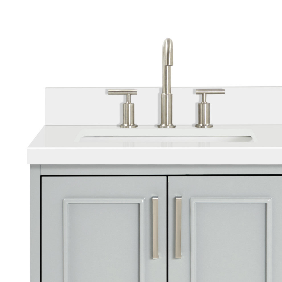 Ariel Stafford 37" Single Left Offset Rectangle Sink Bathroom Vanity