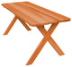 Cedar Cross-Leg Table, Cedar Stain, 8 Foot