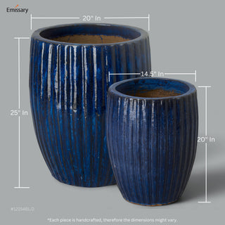 Ridges Planter, Blue 16x20