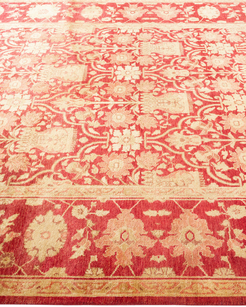 Eclectic, One-of-a-Kind Hand-Knotted Runner Red, 6'0"x15'10"