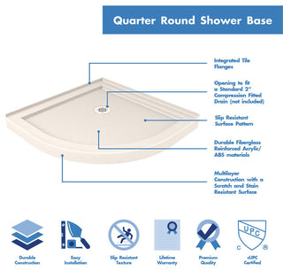 Prime 38x74 3/4 Clear Glass Sliding Shower Enclosure Oil Rubbed Bronze, Biscuit