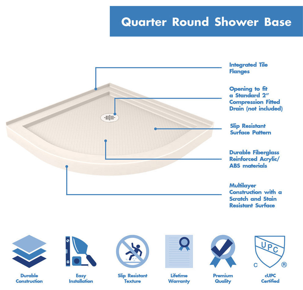 Prime 38x74 3/4 Clear Glass Sliding Shower Enclosure Oil Rubbed Bronze, Biscuit
