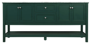 Home Living 72" Double Bathroom Vanity, Green